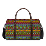 Colorful African Inspired Pattern Print Duffle Bag
