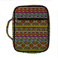 Colorful African Inspired Pattern Print Front Pocket Bible Bag