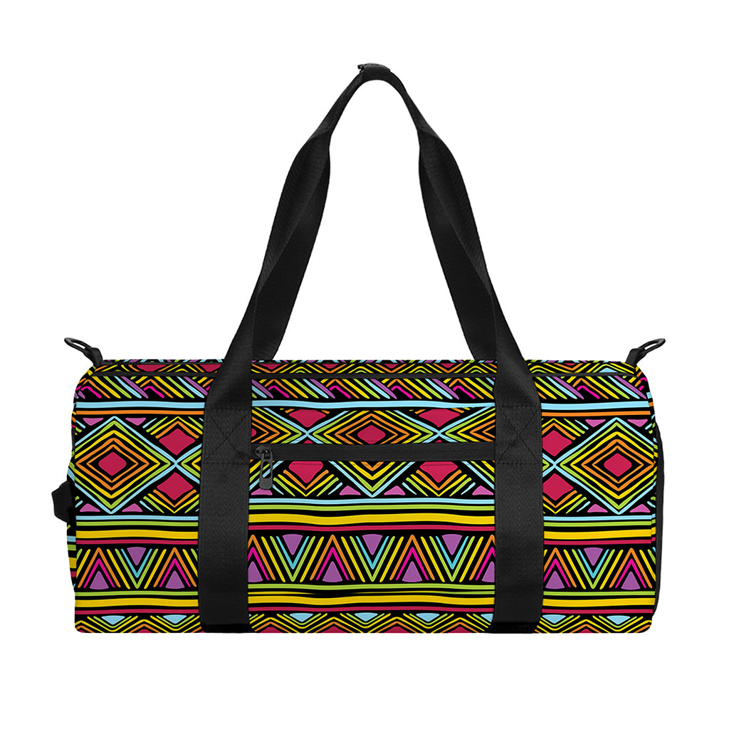 Colorful African Inspired Pattern Print Gym Bag