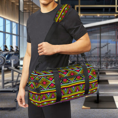 Colorful African Inspired Pattern Print Gym Bag