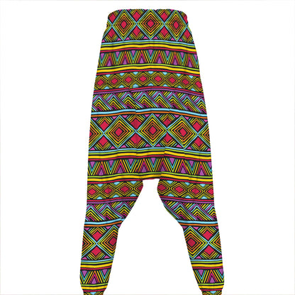Colorful African Inspired Pattern Print Hammer Pants