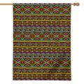 Colorful African Inspired Pattern Print House Flag