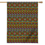 Colorful African Inspired Pattern Print House Flag
