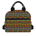 Colorful African Inspired Pattern Print Insulated Lunch Bag