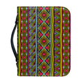 Colorful African Inspired Pattern Print Leather Bible Cover