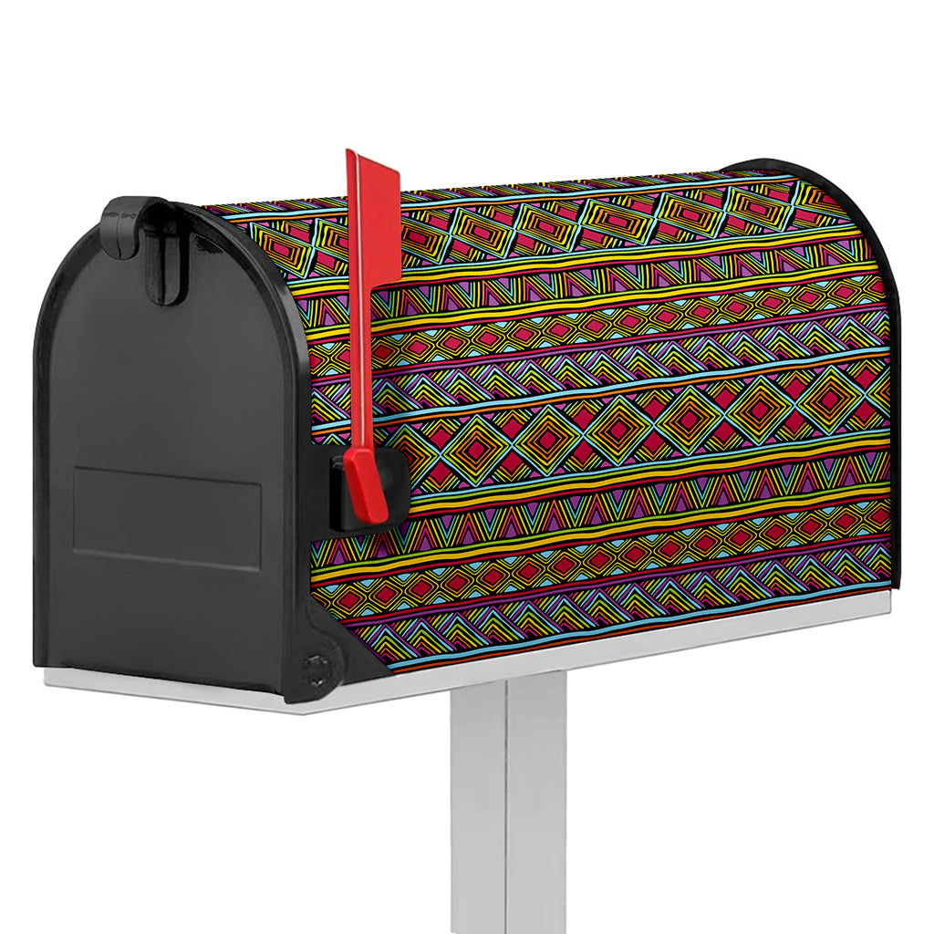 Colorful African Inspired Pattern Print Mailbox Cover