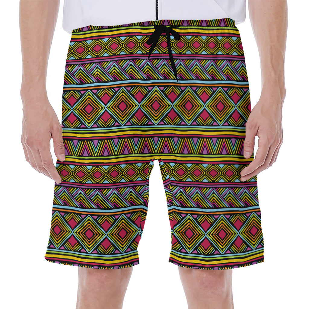Colorful African Inspired Pattern Print Men's Beach Shorts