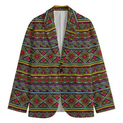Colorful African Inspired Pattern Print Men's Blazer