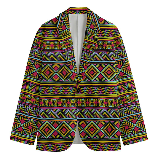 Colorful African Inspired Pattern Print Men's Blazer