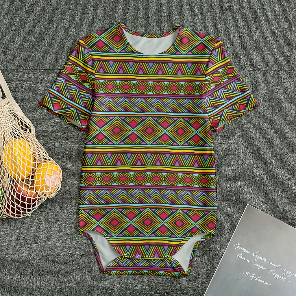 Colorful African Inspired Pattern Print Men's Bodysuit