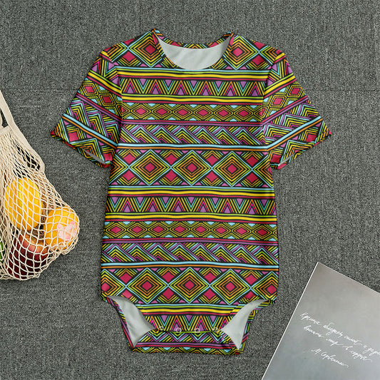 Colorful African Inspired Pattern Print Men's Bodysuit
