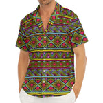 Colorful African Inspired Pattern Print Men's Deep V-Neck Shirt