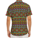 Colorful African Inspired Pattern Print Men's Deep V-Neck Shirt
