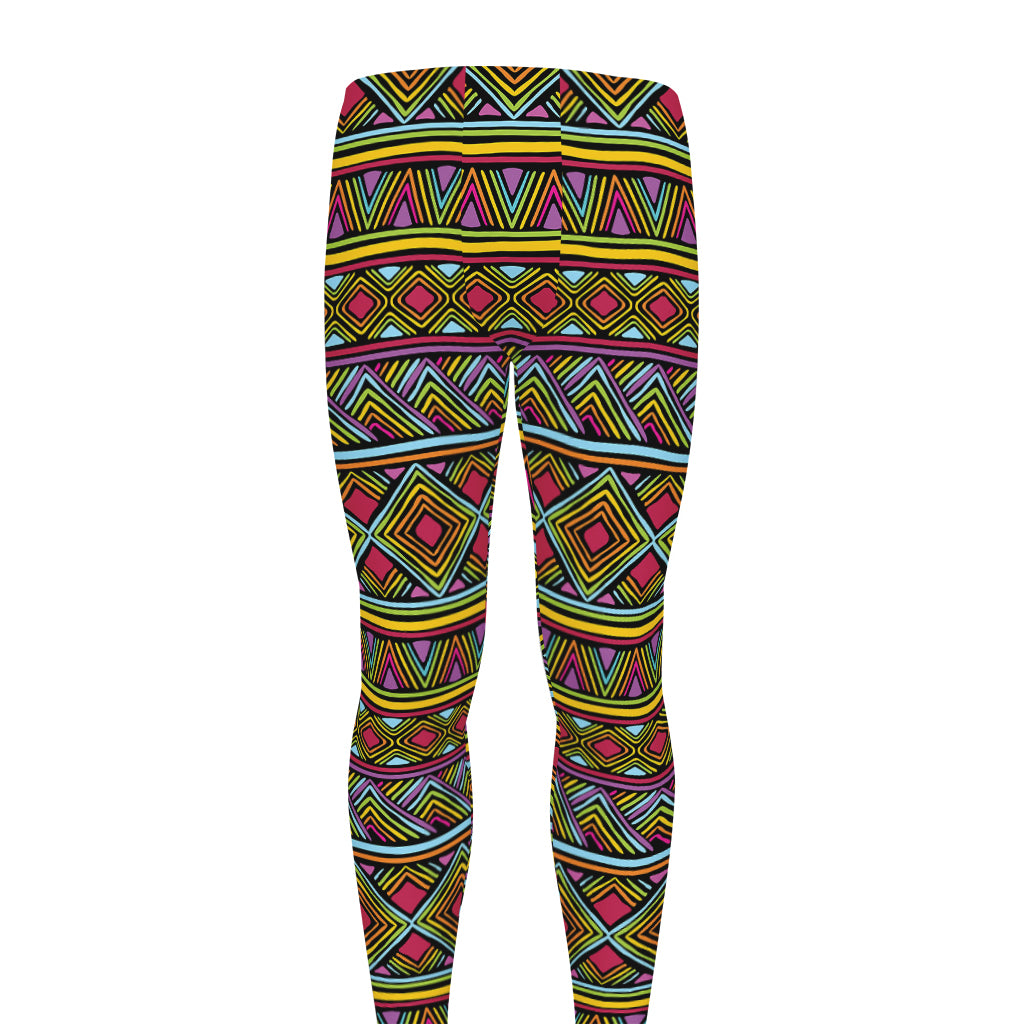 Colorful African Inspired Pattern Print Men's leggings