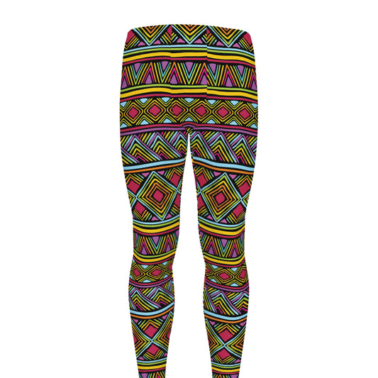 Colorful African Inspired Pattern Print Men's leggings