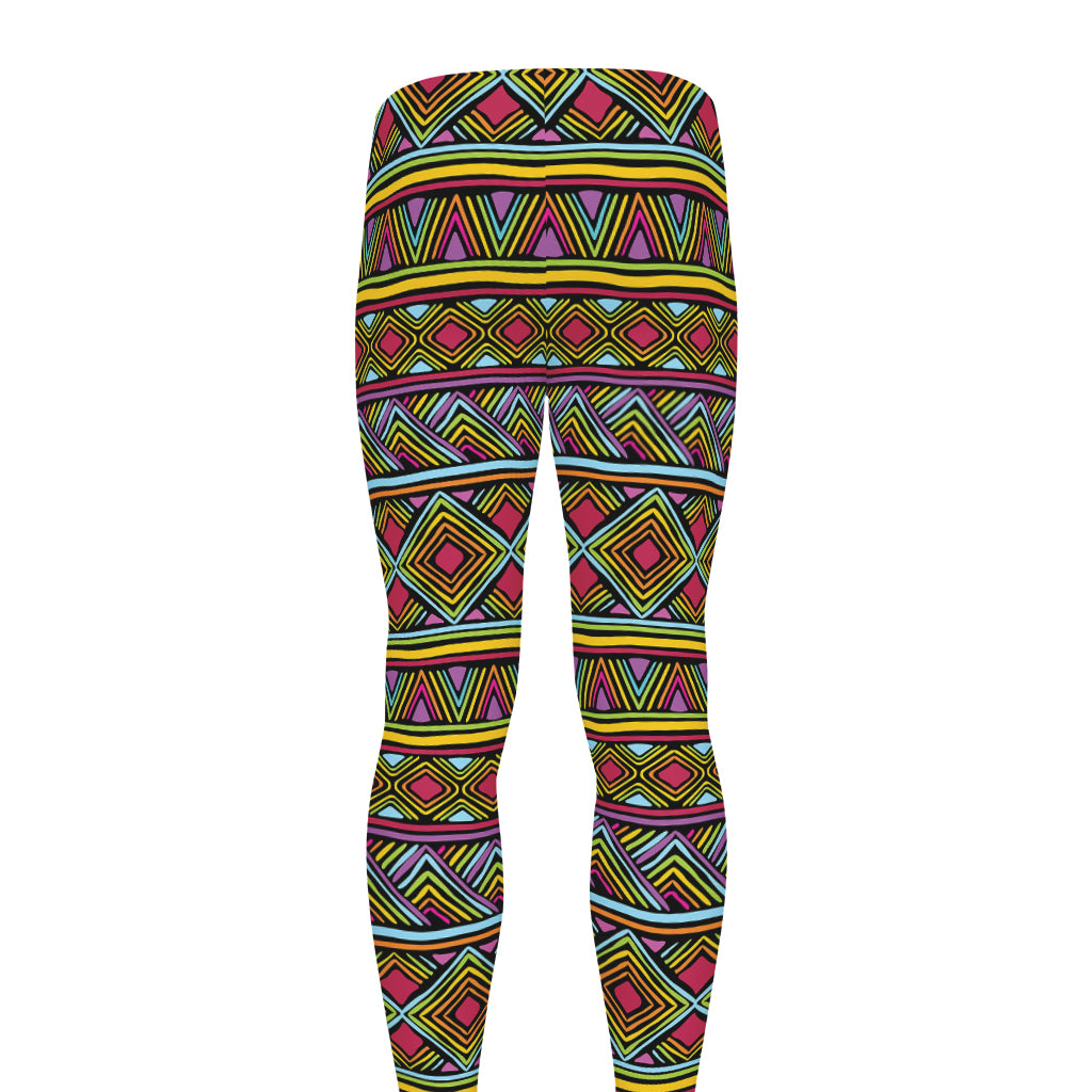 Colorful African Inspired Pattern Print Men's leggings