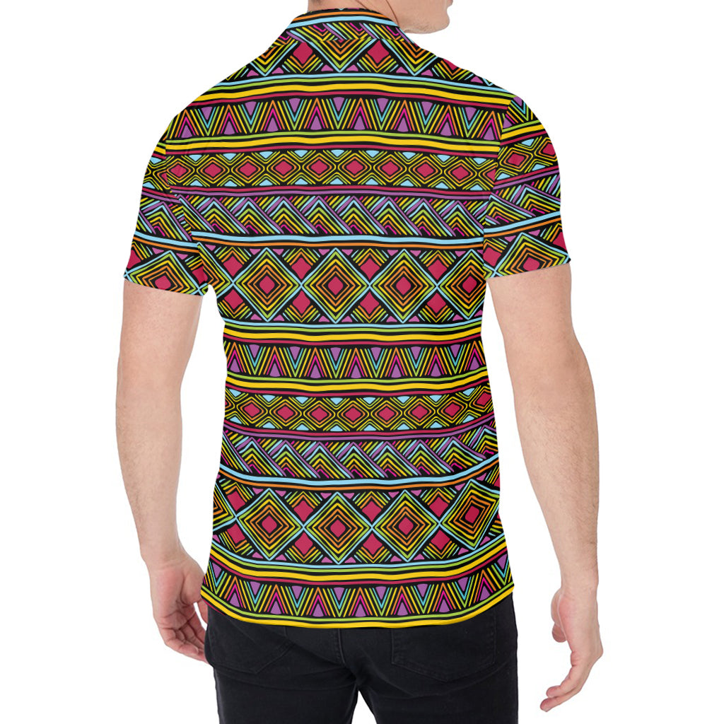 Colorful African Inspired Pattern Print Men's Shirt
