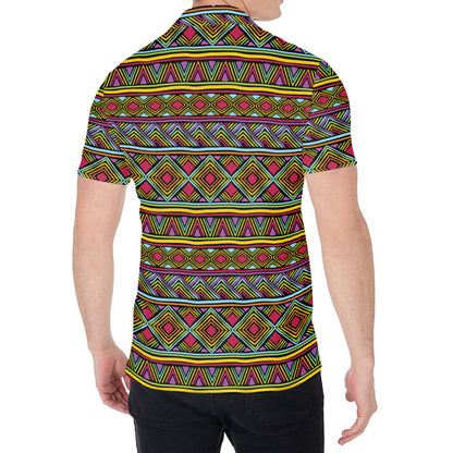 Colorful African Inspired Pattern Print Men's Shirt