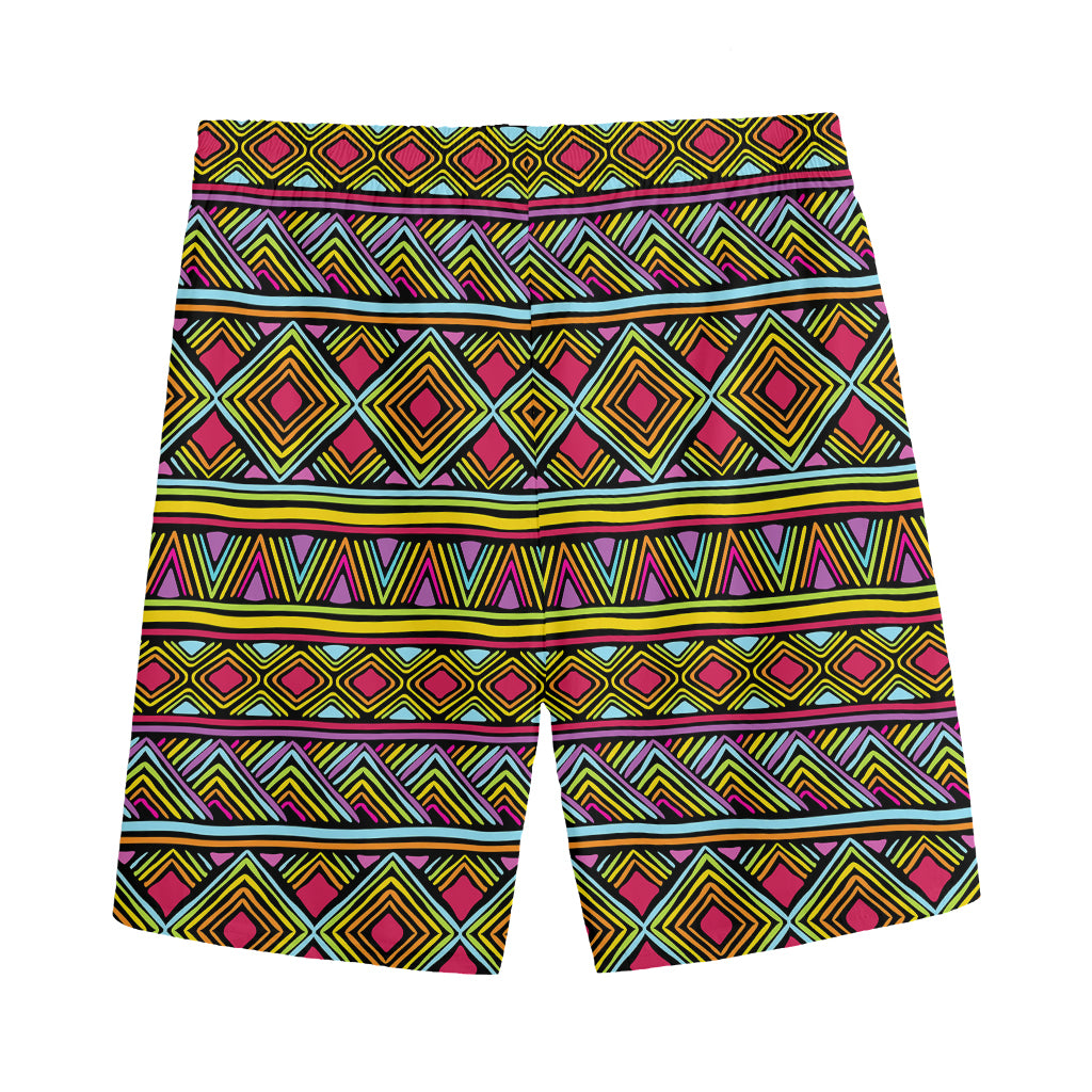 Colorful African Inspired Pattern Print Men's Sports Shorts