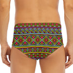 Colorful African Inspired Pattern Print Men's Triangle Swim Briefs