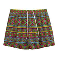 Colorful African Inspired Pattern Print Mesh Shorts