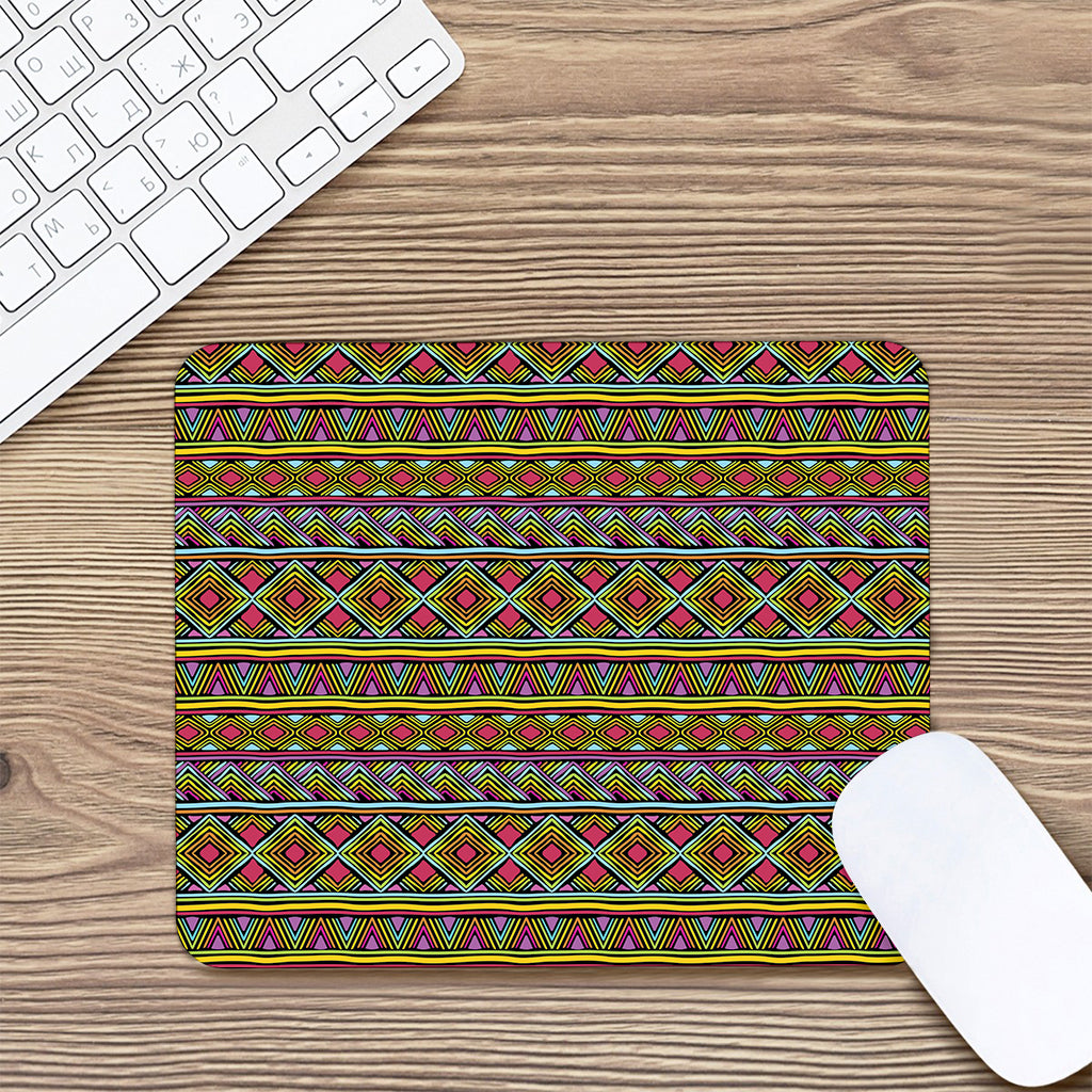 Colorful African Inspired Pattern Print Mouse Pad