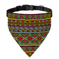Colorful African Inspired Pattern Print Over The Collar Dog Bandana