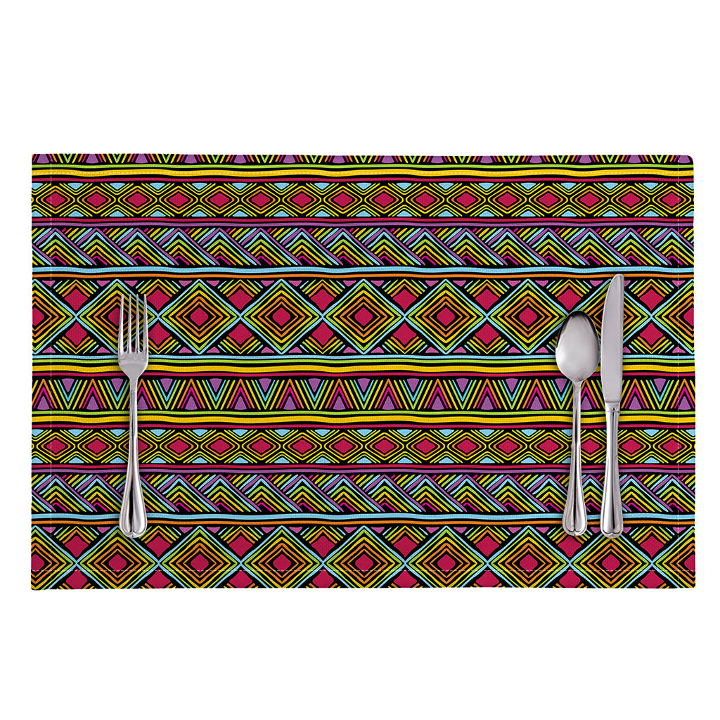 Colorful African Inspired Pattern Print Placemat