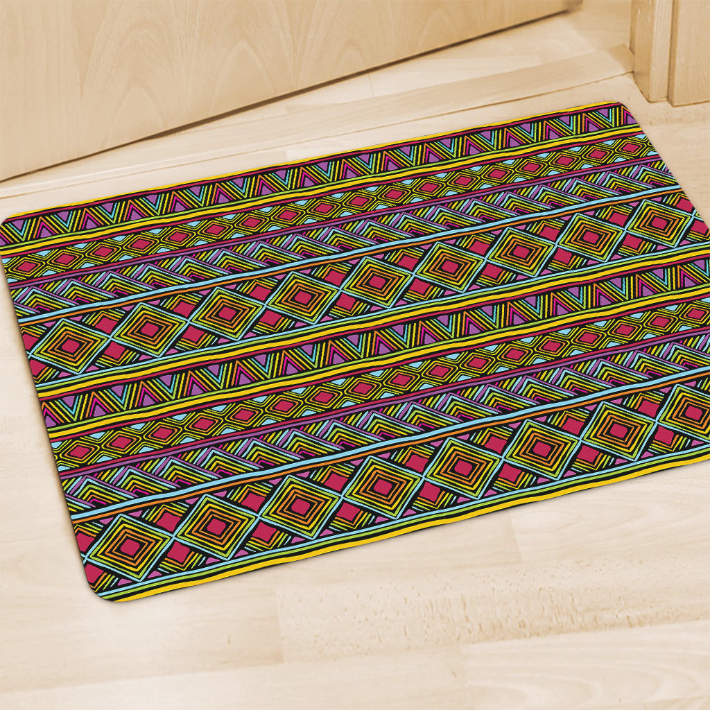 Colorful African Inspired Pattern Print Polyester Doormat