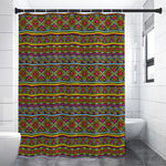 Colorful African Inspired Pattern Print Premium Shower Curtain