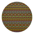 Colorful African Inspired Pattern Print Round Blanket