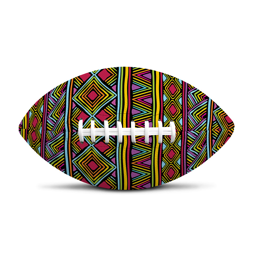 Colorful African Inspired Pattern Print Rugby Ball
