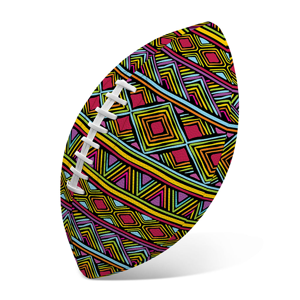 Colorful African Inspired Pattern Print Rugby Ball