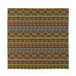 Colorful African Inspired Pattern Print Silk Bandana