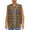 Colorful African Inspired Pattern Print Sleeveless Baseball Jersey