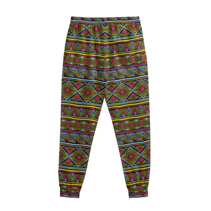 Colorful African Inspired Pattern Print Sweatpants