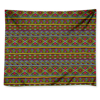 Colorful African Inspired Pattern Print Tapestry