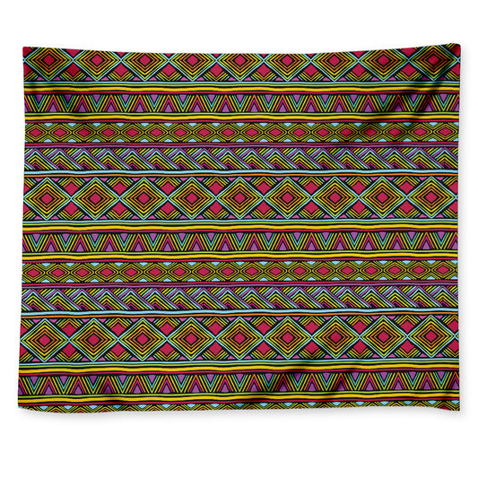 Colorful African Inspired Pattern Print Tapestry
