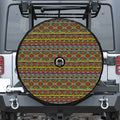 Colorful African Inspired Pattern Print Tire Cover With Camera Hole