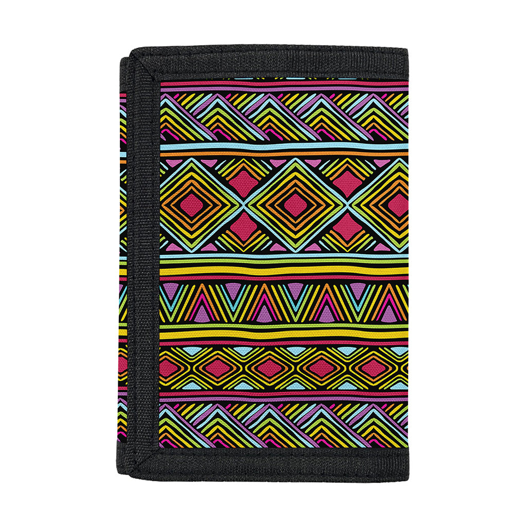 Colorful African Inspired Pattern Print Trifold Wallet