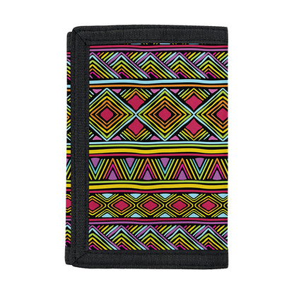 Colorful African Inspired Pattern Print Trifold Wallet