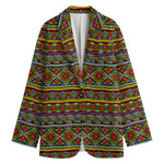 Colorful African Inspired Pattern Print Women's Blazer