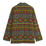 Colorful African Inspired Pattern Print Women's Blazer