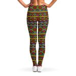 Colorful African Inspired Pattern Print Women's Leggings