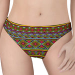 Colorful African Inspired Pattern Print Women's Thong