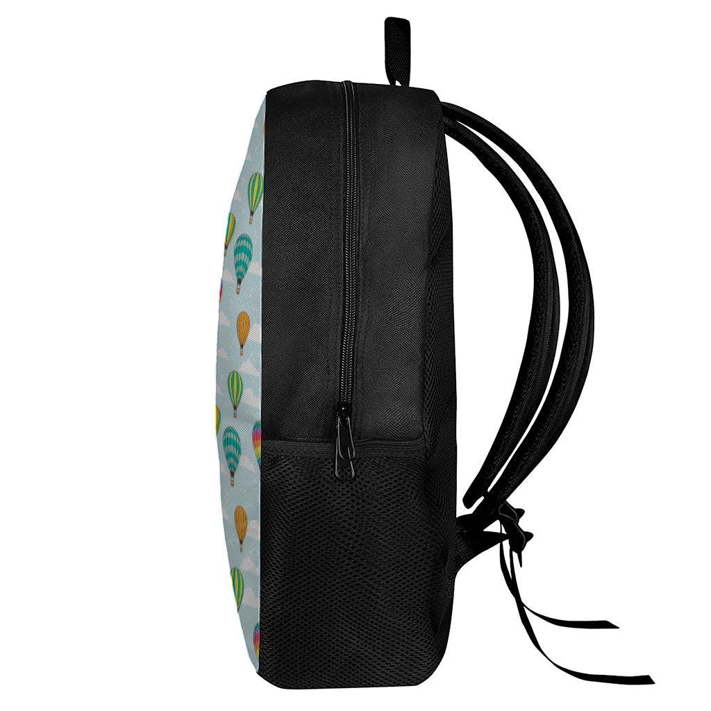 Colorful Air Balloon Pattern Print 17 Inch Backpack