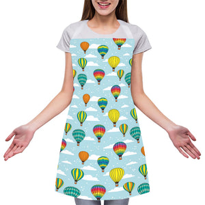 Colorful Air Balloon Pattern Print Adjustable Apron