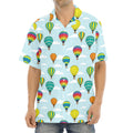 Colorful Air Balloon Pattern Print Aloha Shirt