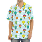 Colorful Air Balloon Pattern Print Aloha Shirt