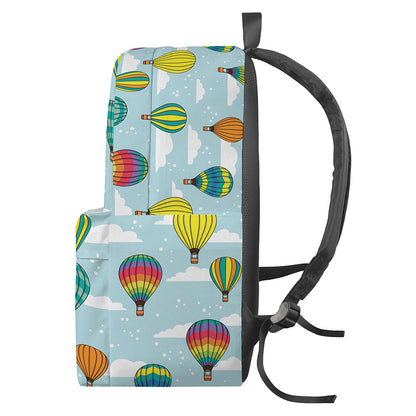 Colorful Air Balloon Pattern Print Backpack